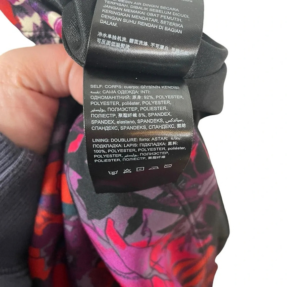 NWOT Bebe Y2K Larissa Cut Out Floral Mini Dress in Pink/Purple Size S - Picture 14 of 17